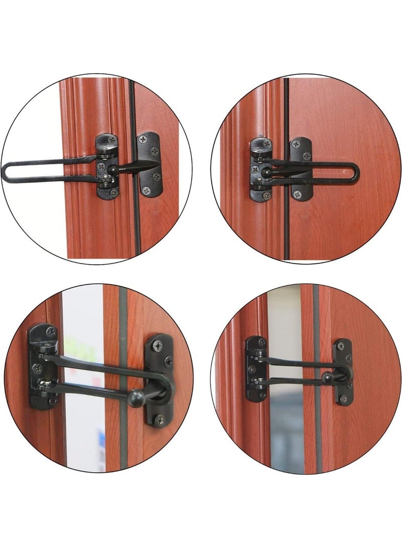Home Security Door Reinforcement Lock | Thickened Solid 304 Stainless Steel Swing Bar Lock for Child Safety - Image 5